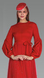 Lily & Taylor 5174 red skirt set