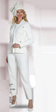 Lily & Taylor 780 ivory pant suit