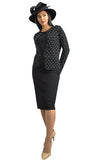 Lily & Taylor 838 black skirt skirt suit