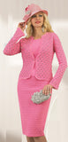 Lily & Taylor 838 pink skirt suit