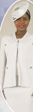 Lily & Taylor 843 white skirt suit