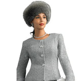 Lily and Taylor A12 indigo fox fur headband