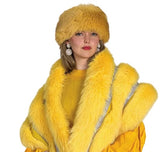 Lily & Taylor A28 yellow fur headband