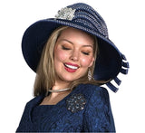 Lily & Taylor H278 navy blue brim hat