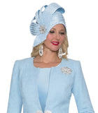 Lily & Taylor H951 ice blue fitted hat