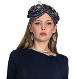 Lily & Taylor H167 navy fascinator
