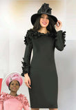 Lily & Taylor 4904 black knit dress
