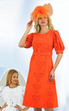 Lily & Taylor 4992 orange maxi dress