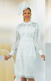 Lily & Taylor 5037 White chiffon dress