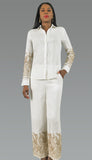 Lily & Taylor 5052 white pant suit