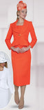 Lily & Taylor 5133 orange skirt suit