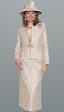 Lily & Taylor 5134 gold skirt suit
