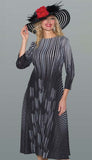 Lily & Taylor 5171 pleated maxi dress