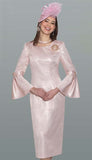 Lily & Taylor 5179 pink bell sleeve dress