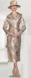 Lily & Taylor 5182 gold skirt suit