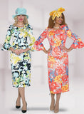 Lily & Taylor 4010 multi colored skirt suit