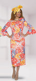 Lily & Taylor 4010 orange skirt suit