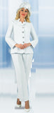 Lily & Taylor 4892 white pant suit