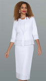 Lily & Taylor 4996 white skirt suit