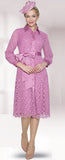 Lily & Taylor 5106 mauve pink lace dress