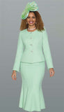 Lily and Taylor 5109 ice green skirt suit