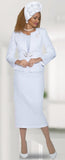 Lily & Taylor 5131 white skirt suit