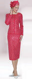 Lily & Taylor 853 red skirt suit