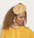 Lily & Taylor H938 gold fascinator