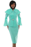 Lisa Rene 3377 mint green skirt suit