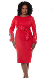 Lisa Rene 3378 red scuba dress