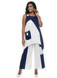 Lisa Rene 3389 white linen pant set