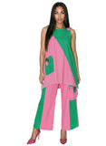 Lisa Rene 3389 green linen pant set