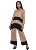 Lisa Rene 3391 khaki pant set