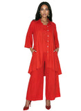 Lisa Rene 3392 red pant set