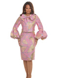 Lisa Rene 3399 pink midi dress