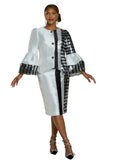 Lisa Rene 66351 White skirt suit