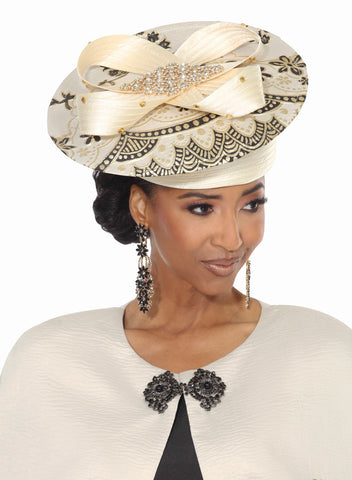 Lisa Rene H240729 champagne gold hat
