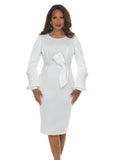 Lisa Rene 3378 white midi dress