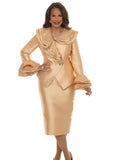 Lisa Rene 3381 Gold sequin Skirt suit