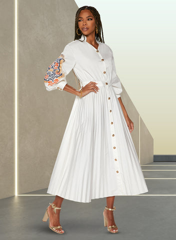 Love the Queen 17527 white maxi dress