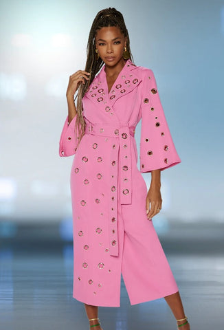 Love the Queen 17531 pink maxi dress