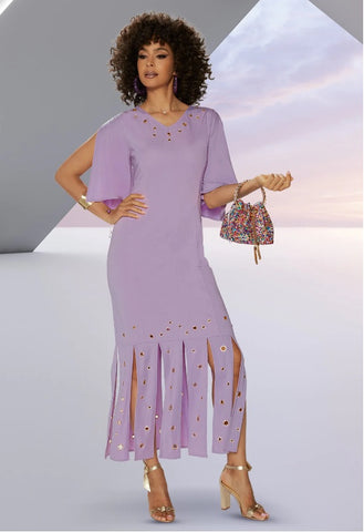 Love the Queen 17537 lavender maxi dress