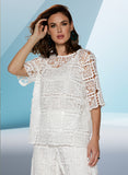 Love the Queen 17545 white lace tunic