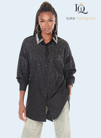 Love the Queen 17626 black blouse