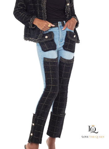 Love the Queen 17630 Denim black Pant