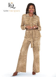 Love the Queen 17642 khaki pant set