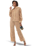 Love the Queen 17646 khaki lace pant set