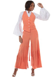 Love the Queen 17669 coral pant suit