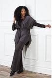 Luxe Moda 427 grey kimono pant suit