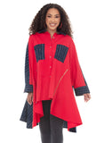 Luxe Moda 508 red denim tunic